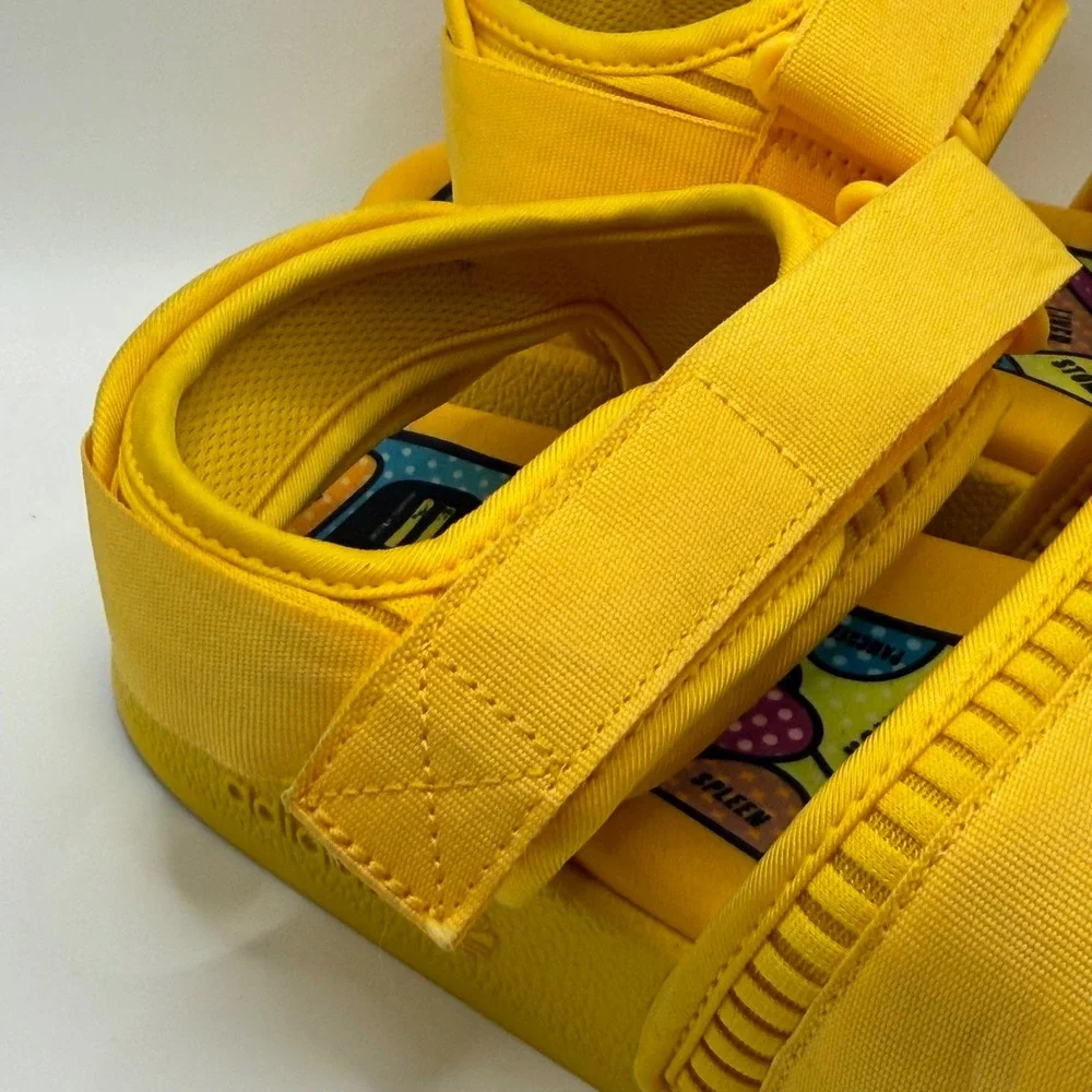 Adidas Pharrell Williams Hu Adilette 2.0 Slides Yellow Sandals Mens 8
